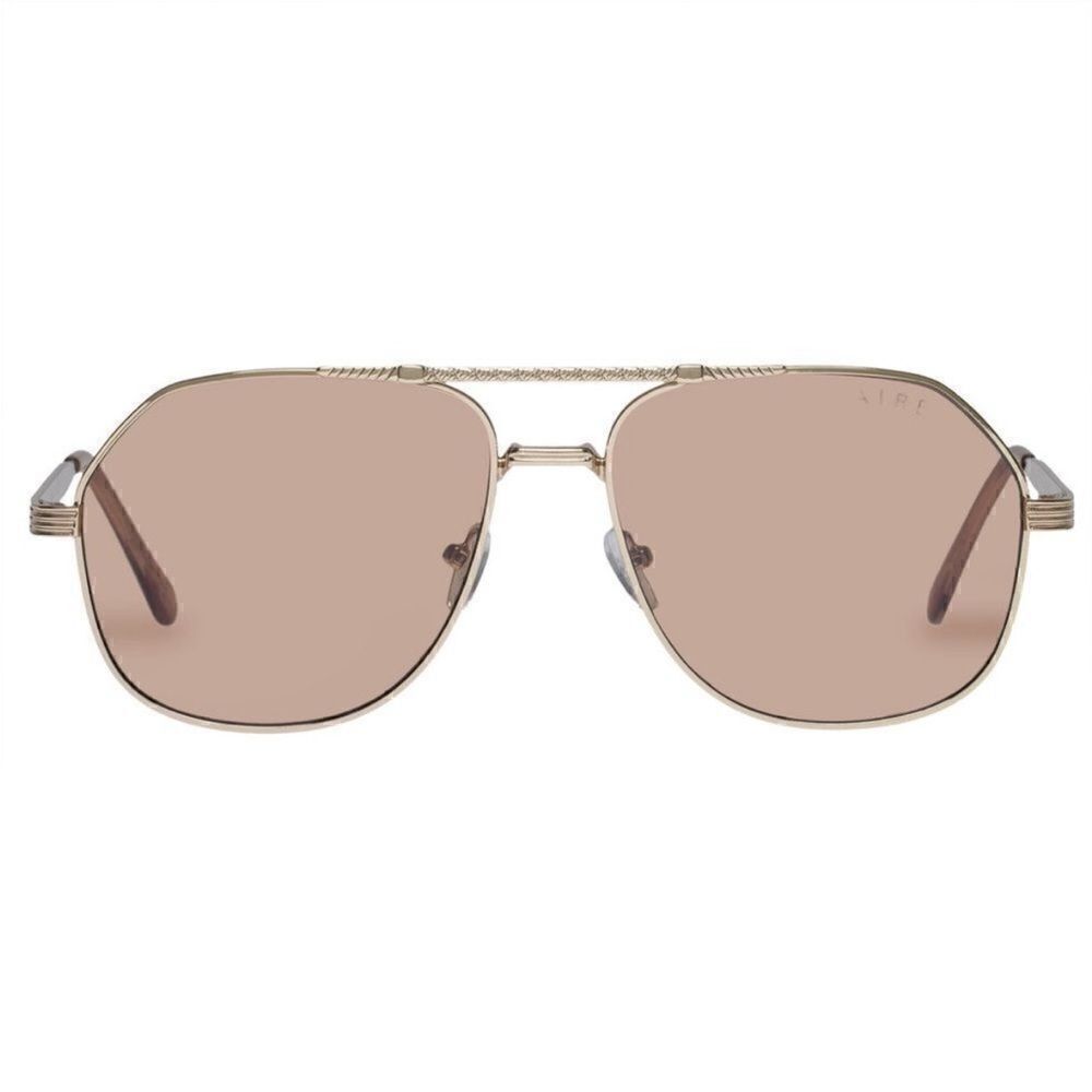 Aire NWT Cosmos - Bright Gold Tan Tint Aviator Sunglasses